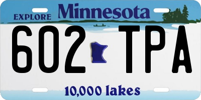 MN license plate 602TPA