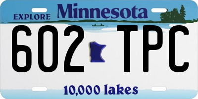 MN license plate 602TPC