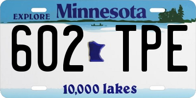 MN license plate 602TPE