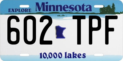 MN license plate 602TPF