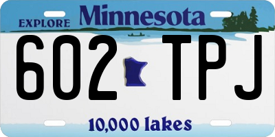MN license plate 602TPJ
