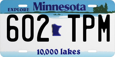 MN license plate 602TPM