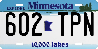 MN license plate 602TPN