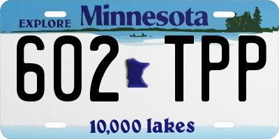 MN license plate 602TPP