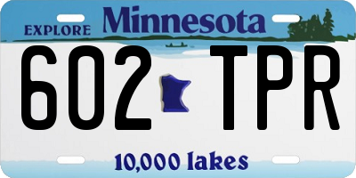 MN license plate 602TPR