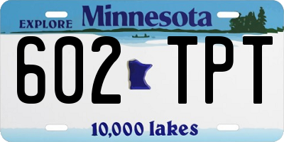 MN license plate 602TPT