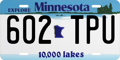 MN license plate 602TPU