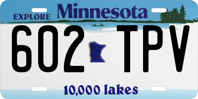 MN license plate 602TPV