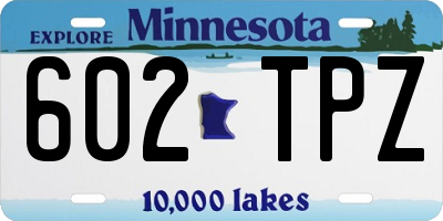 MN license plate 602TPZ