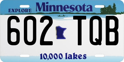 MN license plate 602TQB