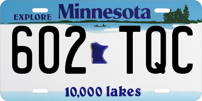 MN license plate 602TQC