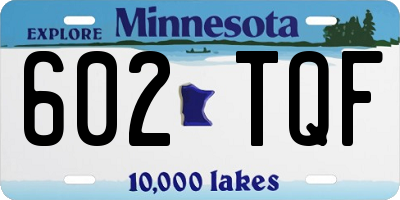 MN license plate 602TQF