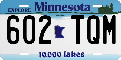 MN license plate 602TQM