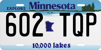 MN license plate 602TQP