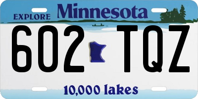 MN license plate 602TQZ