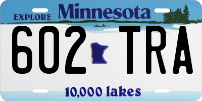 MN license plate 602TRA