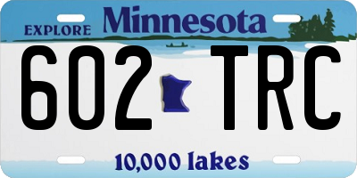 MN license plate 602TRC