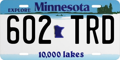 MN license plate 602TRD