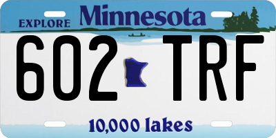 MN license plate 602TRF