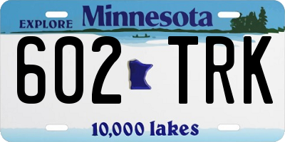 MN license plate 602TRK