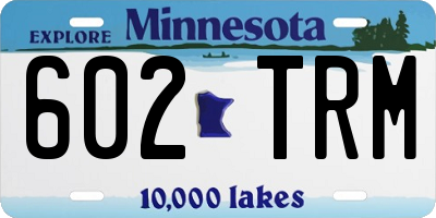 MN license plate 602TRM