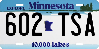 MN license plate 602TSA