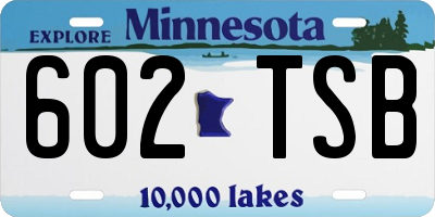 MN license plate 602TSB
