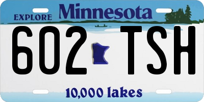 MN license plate 602TSH