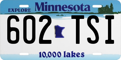 MN license plate 602TSI