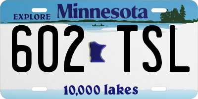 MN license plate 602TSL
