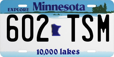 MN license plate 602TSM