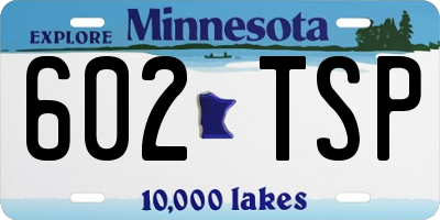 MN license plate 602TSP