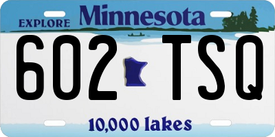 MN license plate 602TSQ