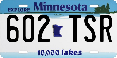 MN license plate 602TSR