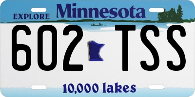 MN license plate 602TSS