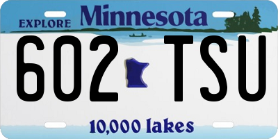 MN license plate 602TSU