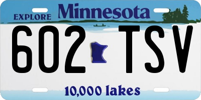 MN license plate 602TSV
