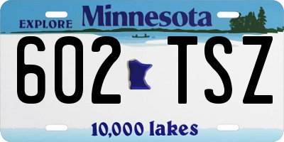MN license plate 602TSZ