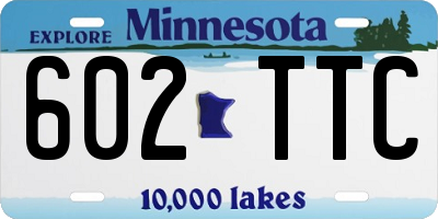 MN license plate 602TTC