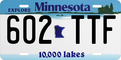 MN license plate 602TTF