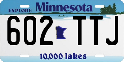 MN license plate 602TTJ