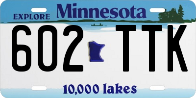 MN license plate 602TTK