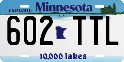 MN license plate 602TTL
