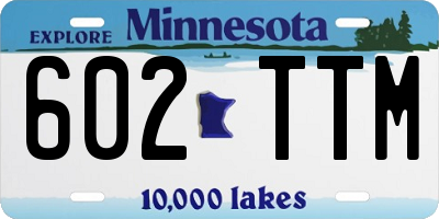 MN license plate 602TTM