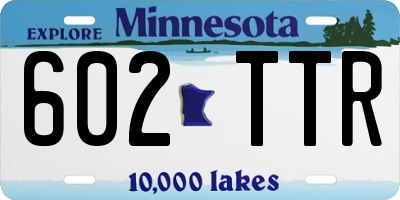 MN license plate 602TTR