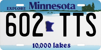 MN license plate 602TTS