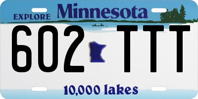 MN license plate 602TTT