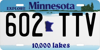 MN license plate 602TTV