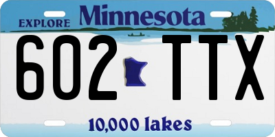 MN license plate 602TTX
