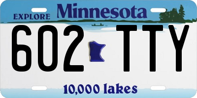 MN license plate 602TTY